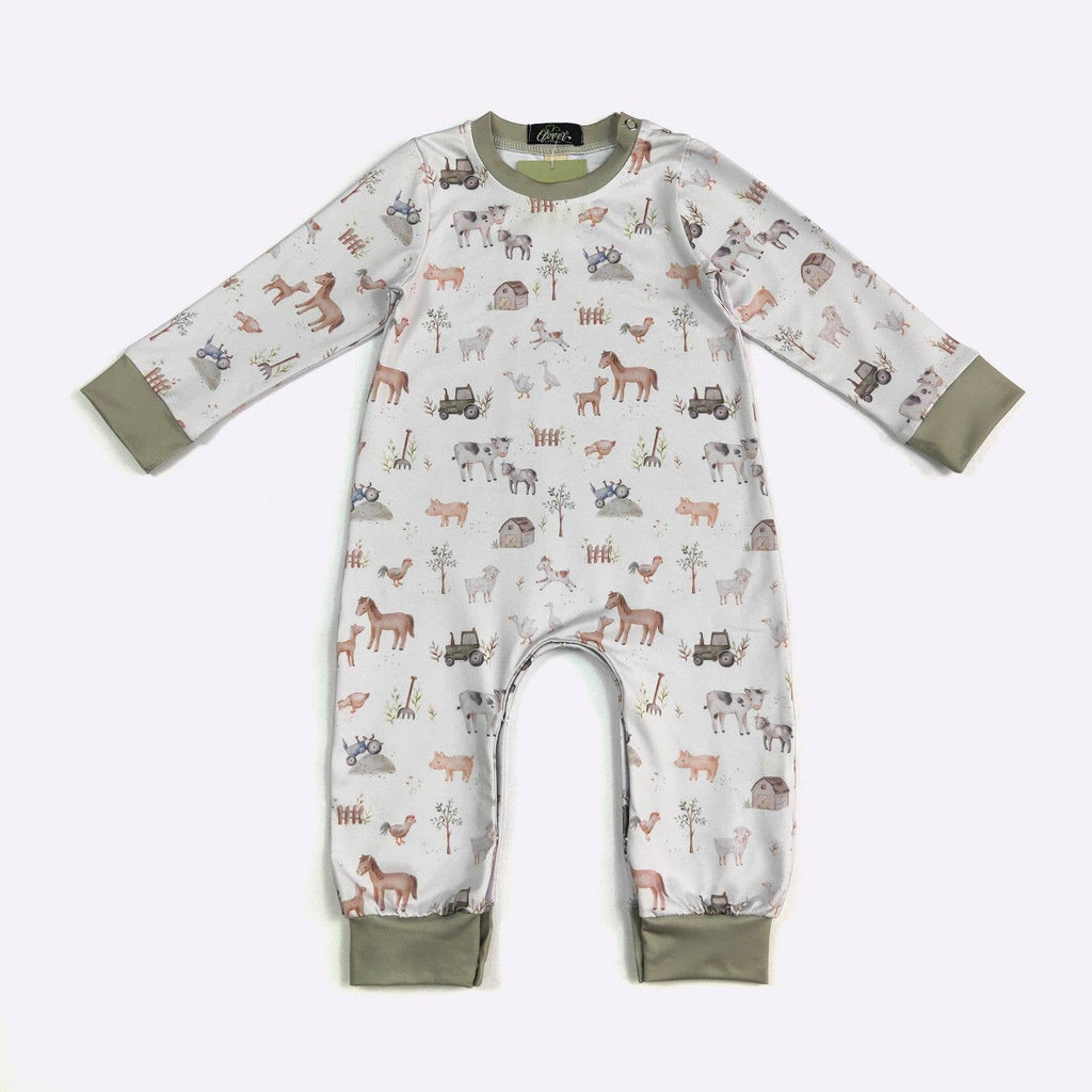 LS Sage Farm Boy Romper