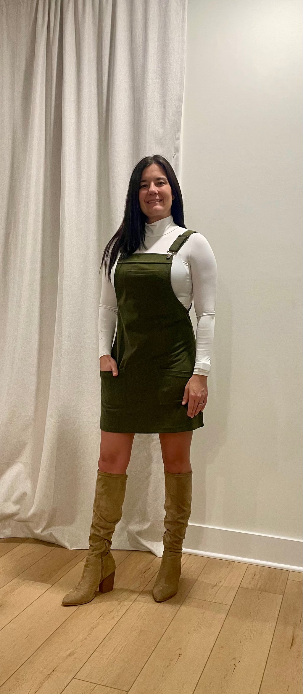 Corduroy Overall Dress