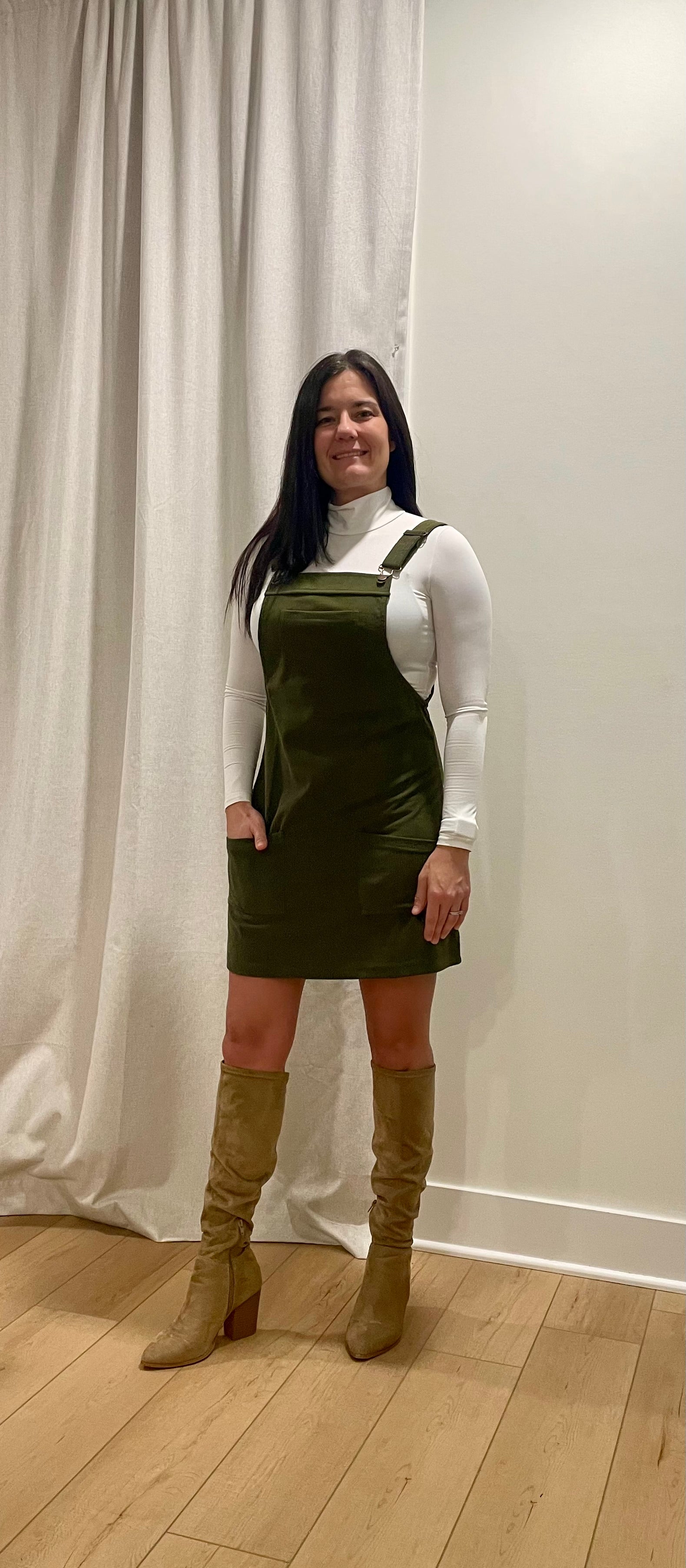 Corduroy Overall Dress